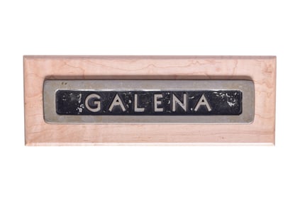 Illinois Central Railroad Galena Pullman Passenger Car Metal Name Plate
