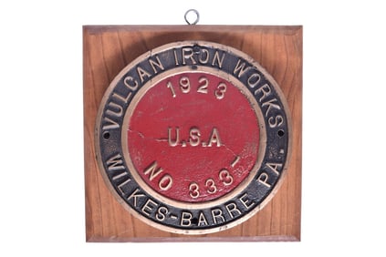 Vulcan Iron Works 0-4-0 National Tube Company Locomotive Builders Plate