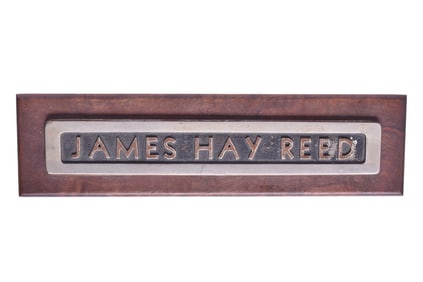 Pennsylvania Railroad #8035 James Hay Reed Pullman Sleeper Car Metal Name Plate