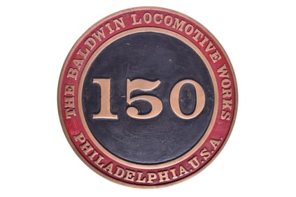 Baldwin Locomotive Works #150 Locomotive Number Plate