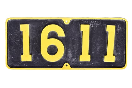 Michigan Central Railroad Cast Iron Signal Marker Plate.