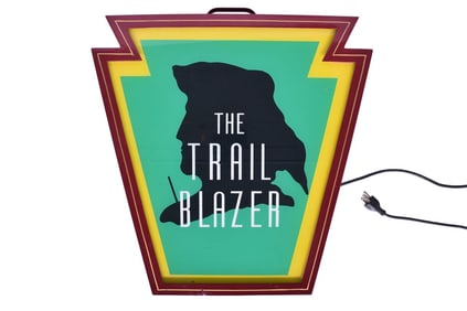 Pennsylvania Railroad Reproduction "The Trail Blazer" Passenger Train Drumhead / Tail Sign