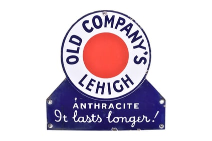 Old Company's Lehigh Porcelain Coal Dealer Sign