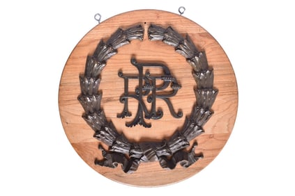 Pennsylvania Railroad Cast Brass Horse Drawn Carriage Emblem