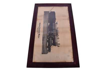 Baldwin Philadelphia & Reading 4-4-2 "Atlantic" Locomotive Framed Builders' Photo