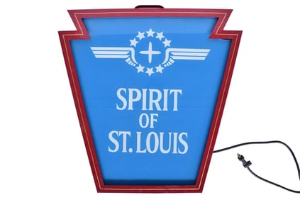 Pennsylvania Railroad Reproduction "Spirit of St. Louis" Passenger Train Drumhead / Tail Sign
