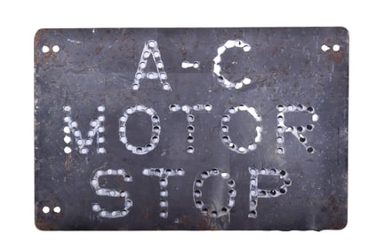 Steel Pennsylvania Railroad AC Motor Stop Sign