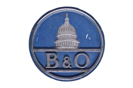 Baltimore and Ohio Railroad Capitol Dome Cast Brass Locomotive Nose Plate