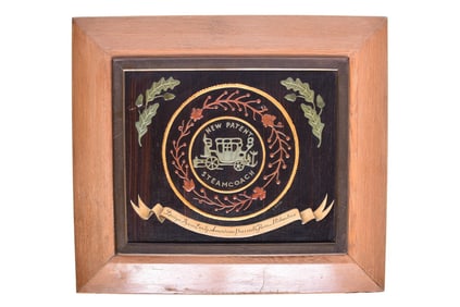 Decorative "Steamcoach" Panel from Pennsylvania Railroad / Pullman Sleeper Balsam Falls