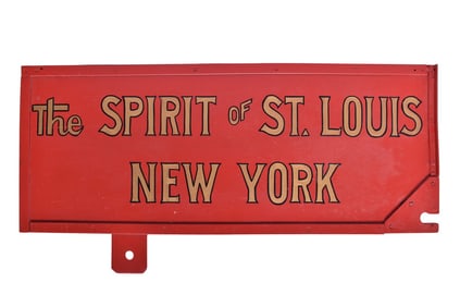 Pennsylvania Railroad Double Sided "Spirit of St. Louis" Passenger Train Gate Sign