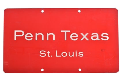 Pennsylvania Railroad "Penn Texas" Gate Sign