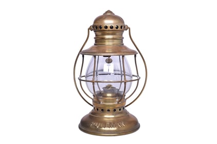 Adams & Westlake Brass Bell Bottom Pullman Conductor's Presentation Lantern