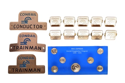 Conrail Conductor, Trainman Cap Badges and Pins