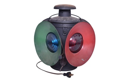 Electrified Todd Specialties Switch Lamp with Red and Green Porcelain Day Targets