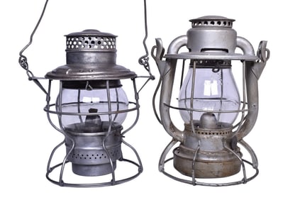Pair of Railroad Lanterns - Lehigh Valley and New York Central Lines