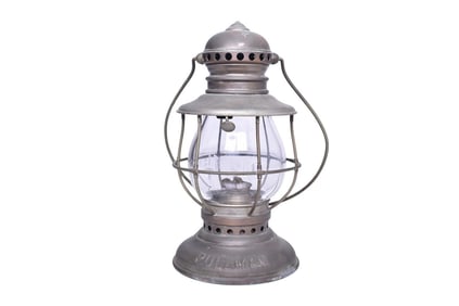 Adams & Westlake Bell Bottom Pullman Conductor's Presentation Lantern w/ Etched Globe