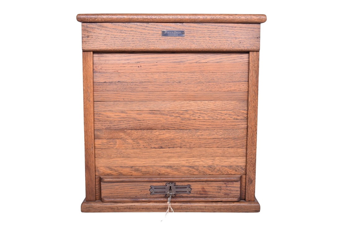 Poole Brothers Wooden Railroad Station Ticket Cabinet (1 of 6)