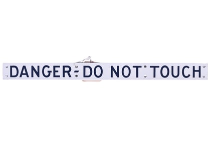 Pennsylvania GG-1 Porcelain Danger - Do Not Touch Sign