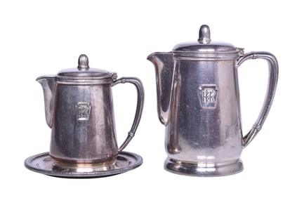 International Silver Pennsylvania Railroad Syrup Pitcher and Coffee Pot