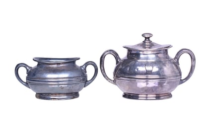 Pair of Pennsylvania Railroad Silver Sugar Bowls