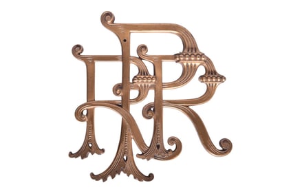 Pennsylvania Railroad Cast Brass Horse Drawn Carriage Emblem