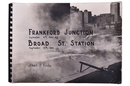 1943 Pennsylvania Railroad Frankford Junction Wreck and Broad Street Station Fire Photo Album by Alb