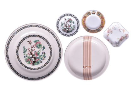 Five Pieces of New York Central and New York, New Haven & Hartford Railroad China