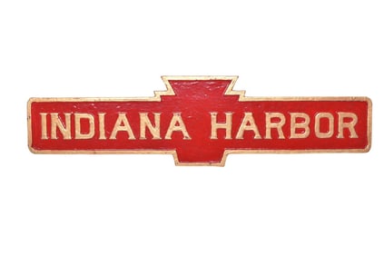 Reproduction Pennsylvania Railroad "Terre Haute" Cast Iron Approach Sign