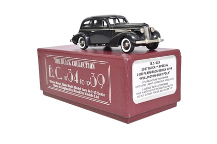 Brooklin BC019 1937 Buick Special Two-Door Plain Back Sedan M-44