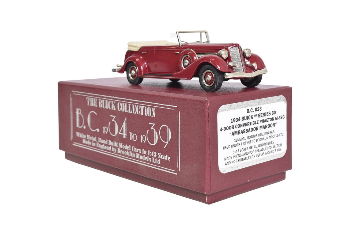 Toy Scale Model Cars (3), Mfgd By Brooklin, 1934 Buick 96 S Coupe