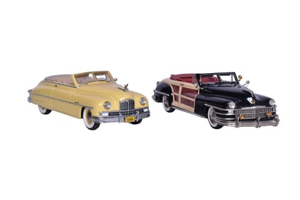Pair of Motor City USA 1940s Models - MC 53 1949 Packard and MC 22 1948 Chrysler Town and Country