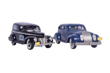 Pair of Brooklin Models - 1934 Chrysler Airflow Four-Door Sedan and 1940 Ford Sedan Delivery