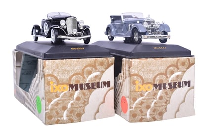 Pair of IXO Museum 1933 Models - Auburn Boat Tail Roadster and Mercedes-Benz SS