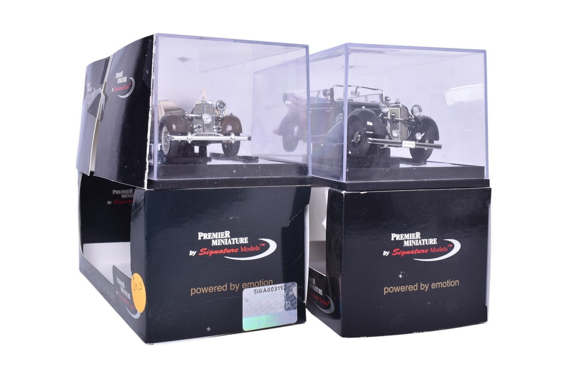 Pair of Signature Models 1:43 Models - Mercedes-Benz 770 and 1937 Maybach SW38: Pair of Signature Models 1:43 Models - Mercedes-Benz 770 and 1937 Maybach SW38 Two Premier Miniature by Signature Models 1:43 scale die cast models. Includes Mercedes-Benz 770 "Grosser Mercedes" Offen