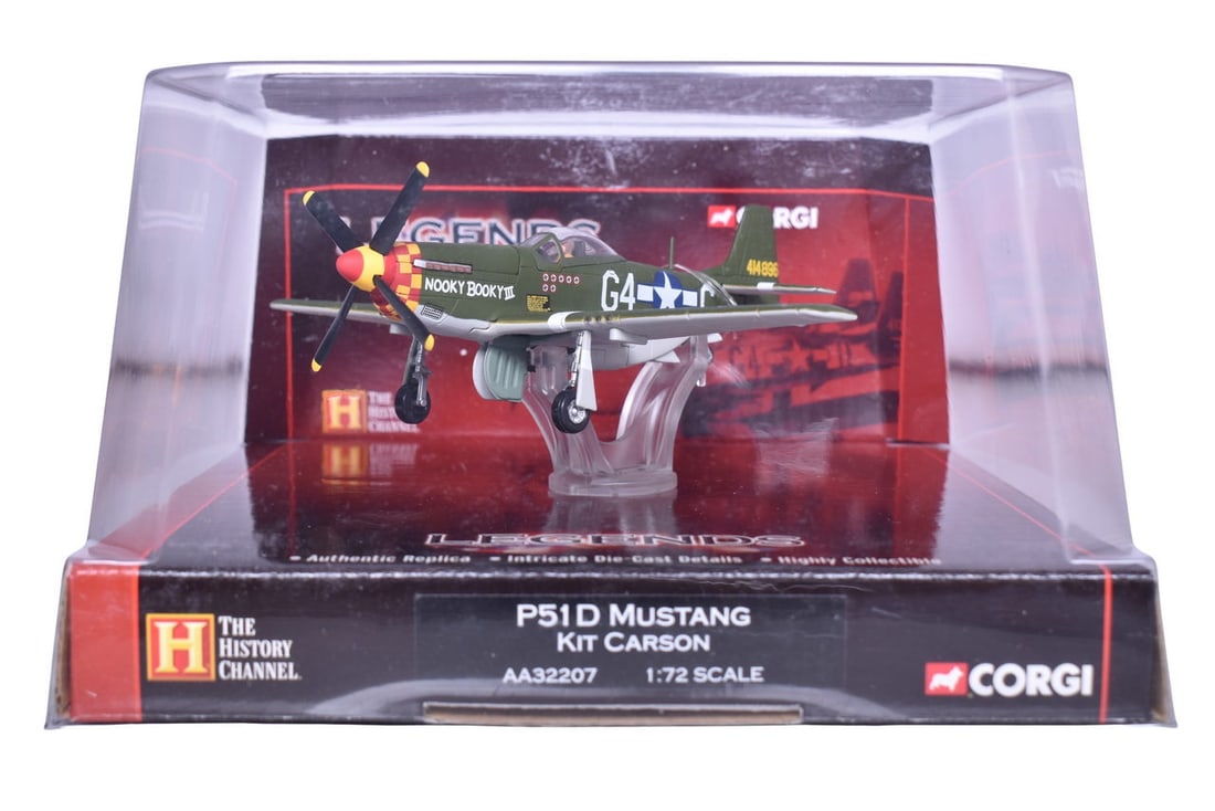 Corgi 1:72 P51D Mustang Kit Carson Die Cast Military Plane - NIB (1 of 2)
