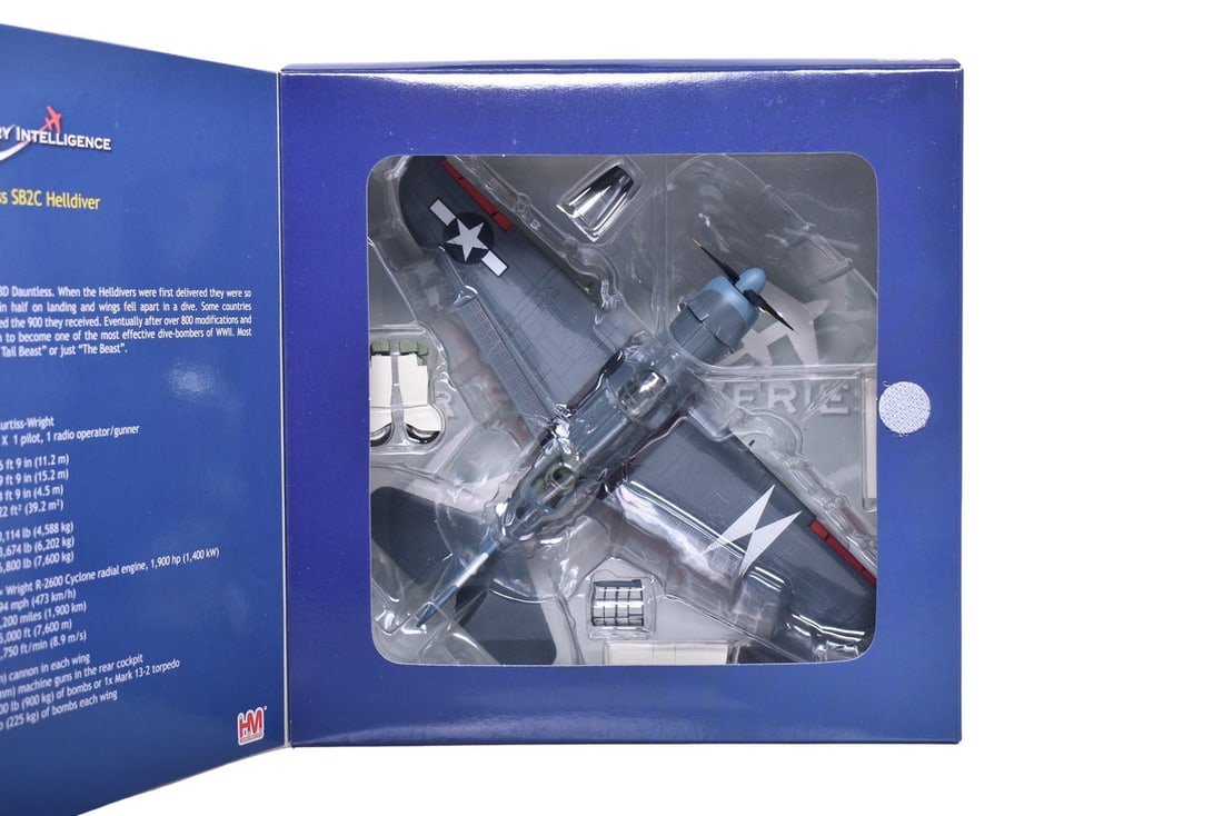 Hobby Master 1:72 Curtiss SB2C Helldiver Die Cast USS Essex Military Plane - NIB (1 of 3)
