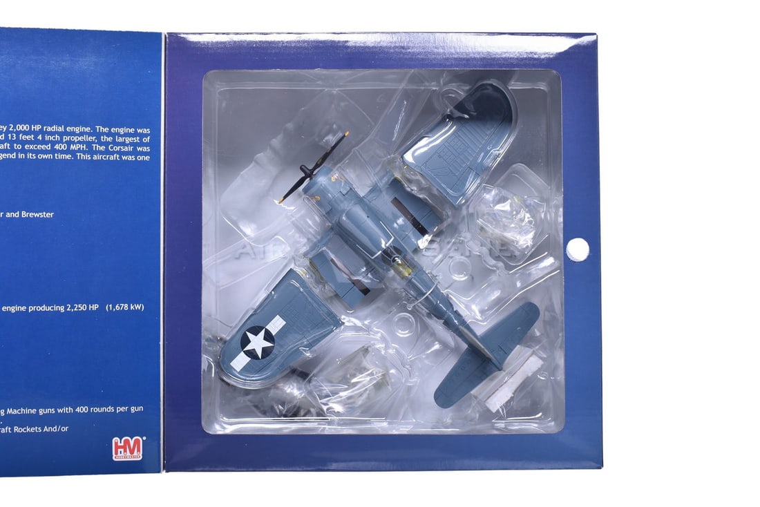 Hobby Master 1:48 F4U Corsair Die Cast F4U-1 Bird Cage Corsair WWII Military Plane - NIB: Hobby Master 1:48 F4U Corsair Die Cast F4U-1 Bird Cage Corsair WWII Military Plane - NIB Replica 1:48 scale diecast F4U Corsair, F4U-1 Bird Cage Corsair USMC, VMF-214, 1st Lt. Edwin L. Olander Oct 194