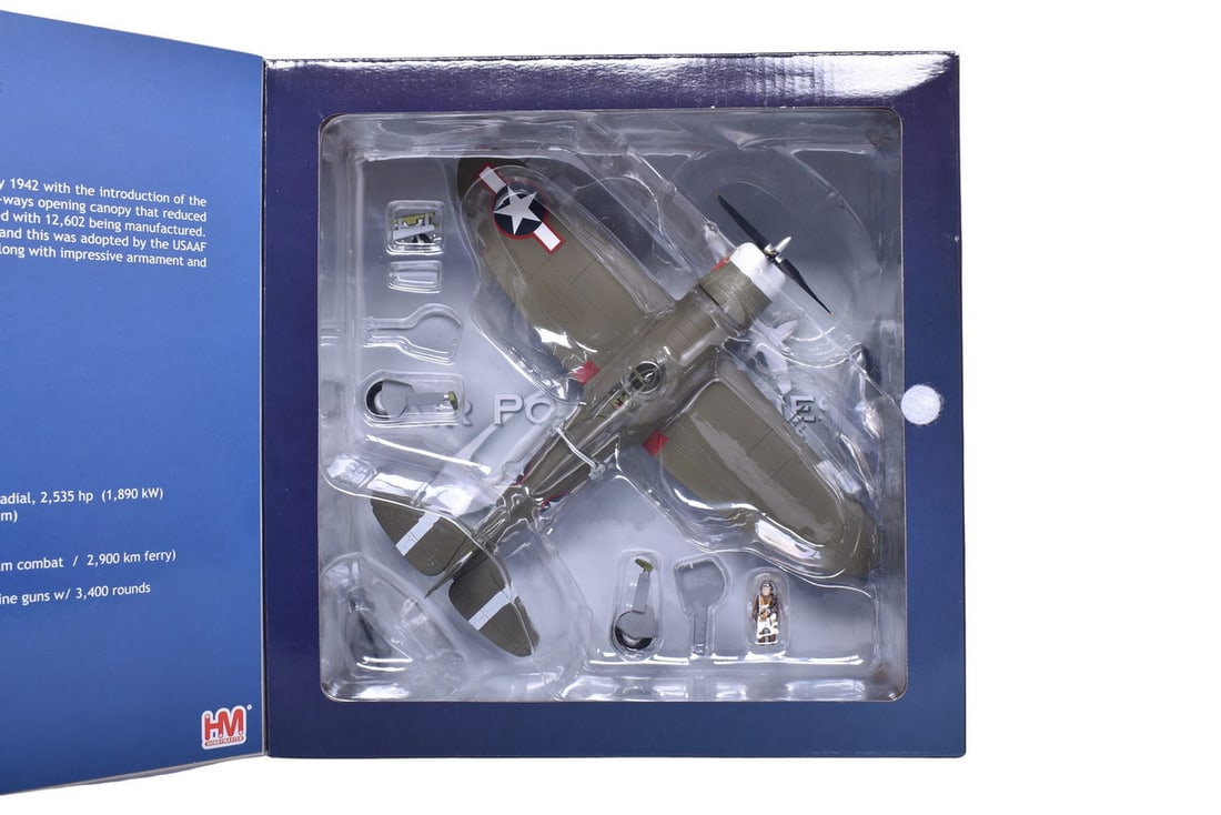 Hobby Master 1:48 P-47 Thunderbolt Die Cast P-47D Razorback Military Plane - NIB (1 of 3)