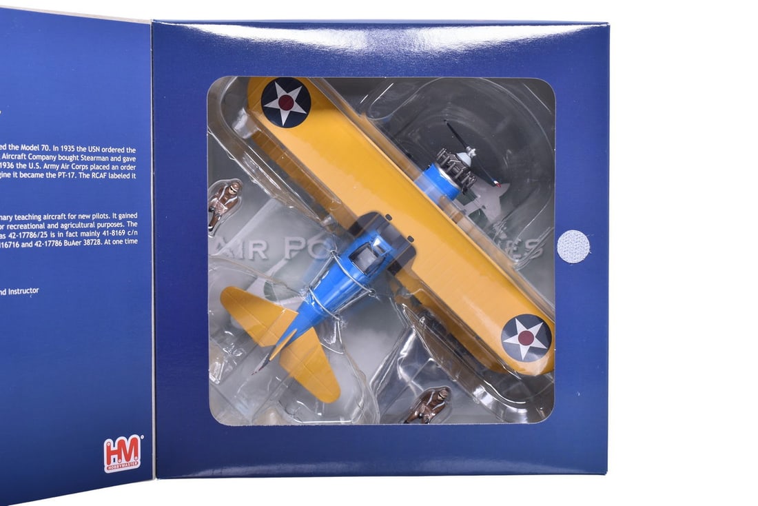 Hobby Master 1:48 Boeing Stearman PT-17 Die Cast Bi-Plane Trainer Military Plane (1 of 3)