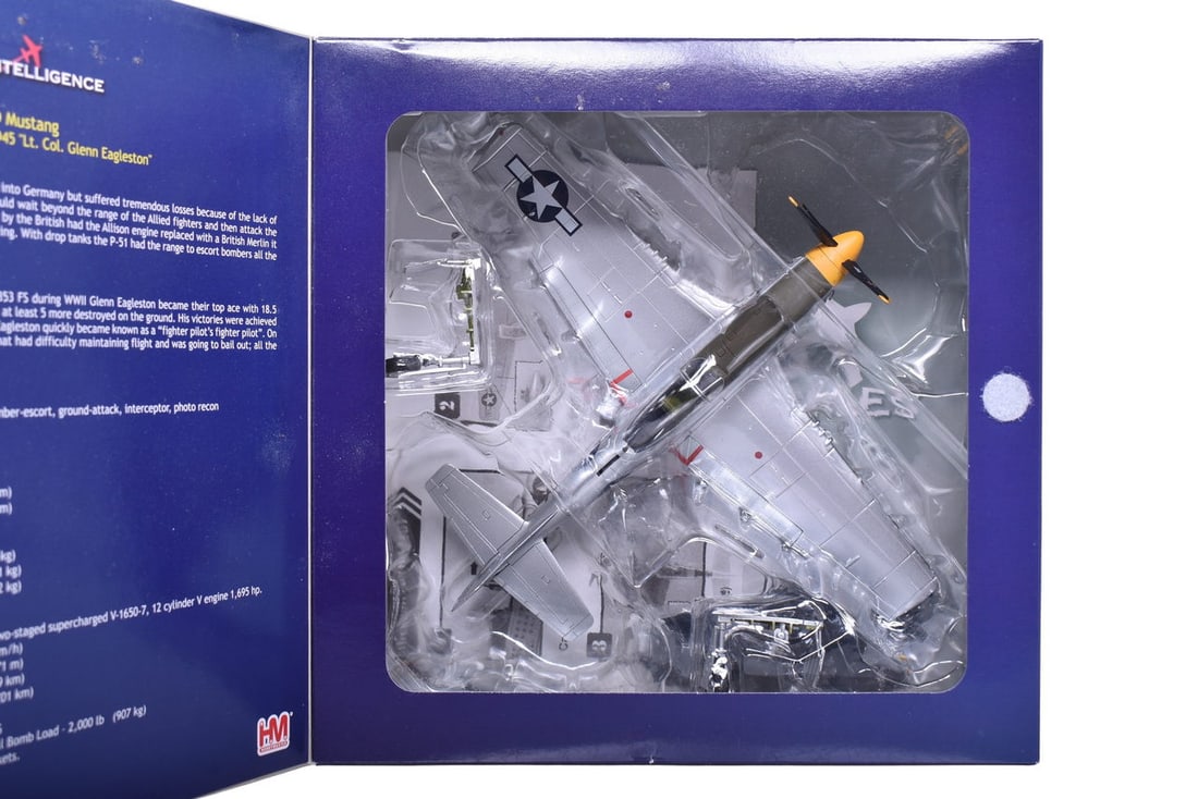 Hobby Master 1:48 P-51D Mustang "Lt. Col. Glenn Eagleston" Die Cast Military Plane - Limited Edition (1 of 3)