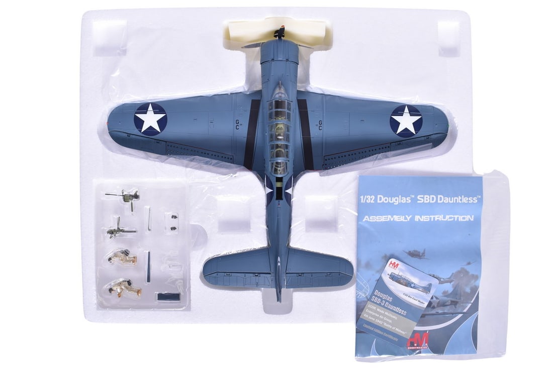 Hobby Master 1:32 Douglas SBD-5 Dauntless Die Cast "Battle of Midway" Military Plane - Limited (1 of 3)