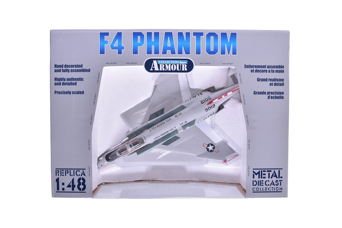 Armour Collection / Franklin Mint 1:48 US Navy Sundowners F4 Phantom Diecast Jet (1 of 2)