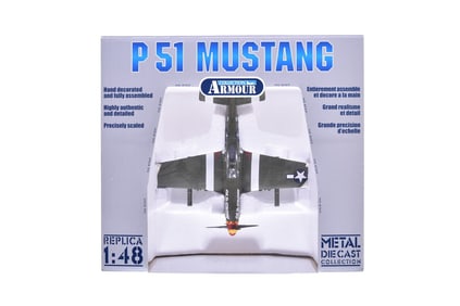 Armour Collection / Franklin Mint 1:48 WWII USAF P51 Mustang "Old Crow" Diecast Plane