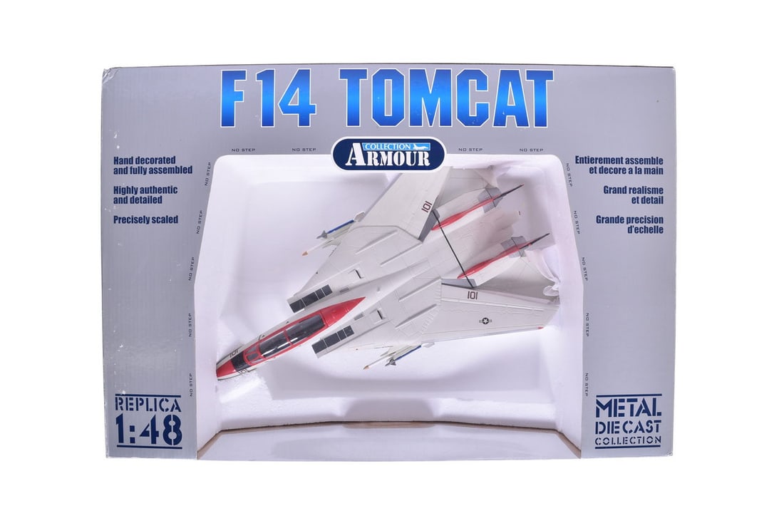 Armour Collection / Franklin Mint 1:48 US Navy F14 Tomcat 'Grim Reapers' Diecast Jet (1 of 2)