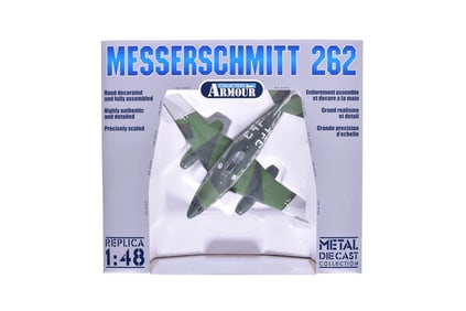 Franklin Mint Armour Collection 98155 Messerschmitt 262 Diecast WWII German Military Plane
