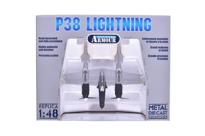 Franklin Mint Armour Collection B11B545 P38 Lightning "ItsyBitsy II" Diecast Military Plane