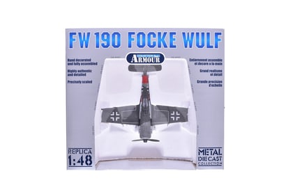 Franklin Mint Armour Collection 98088 FW 190 Focke Wulf Diecast Luftwaffe Military Plane