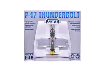 Franklin Mint Armour Collection 98147 P47 Thunderbolt Diecast USAAF WWII Ace Plane