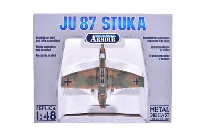 Franklin Mint Armour Collection 98134 JU-87 Stuka B2 Diecast WWII German Air Force Plane