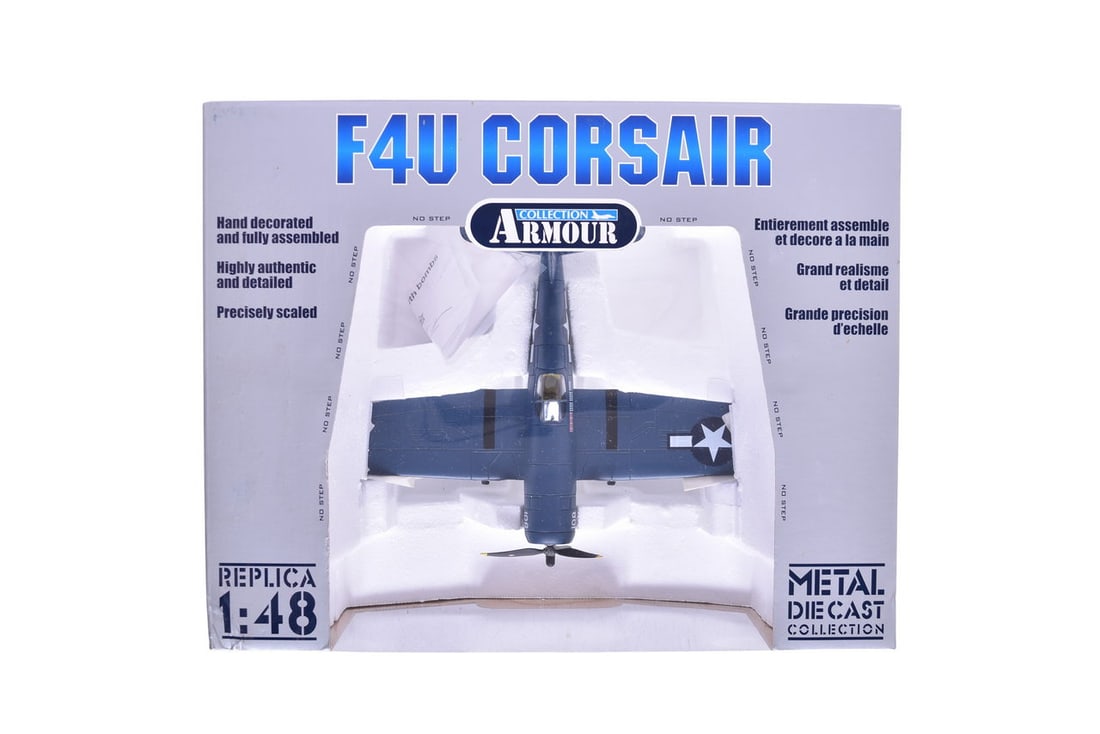 Franklin Mint Armour Collection 98059 F4U Corsair USMC Diecast WWII Ace Military Plane (1 of 2)